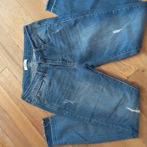 Distressed Cropped Kensie Jeans